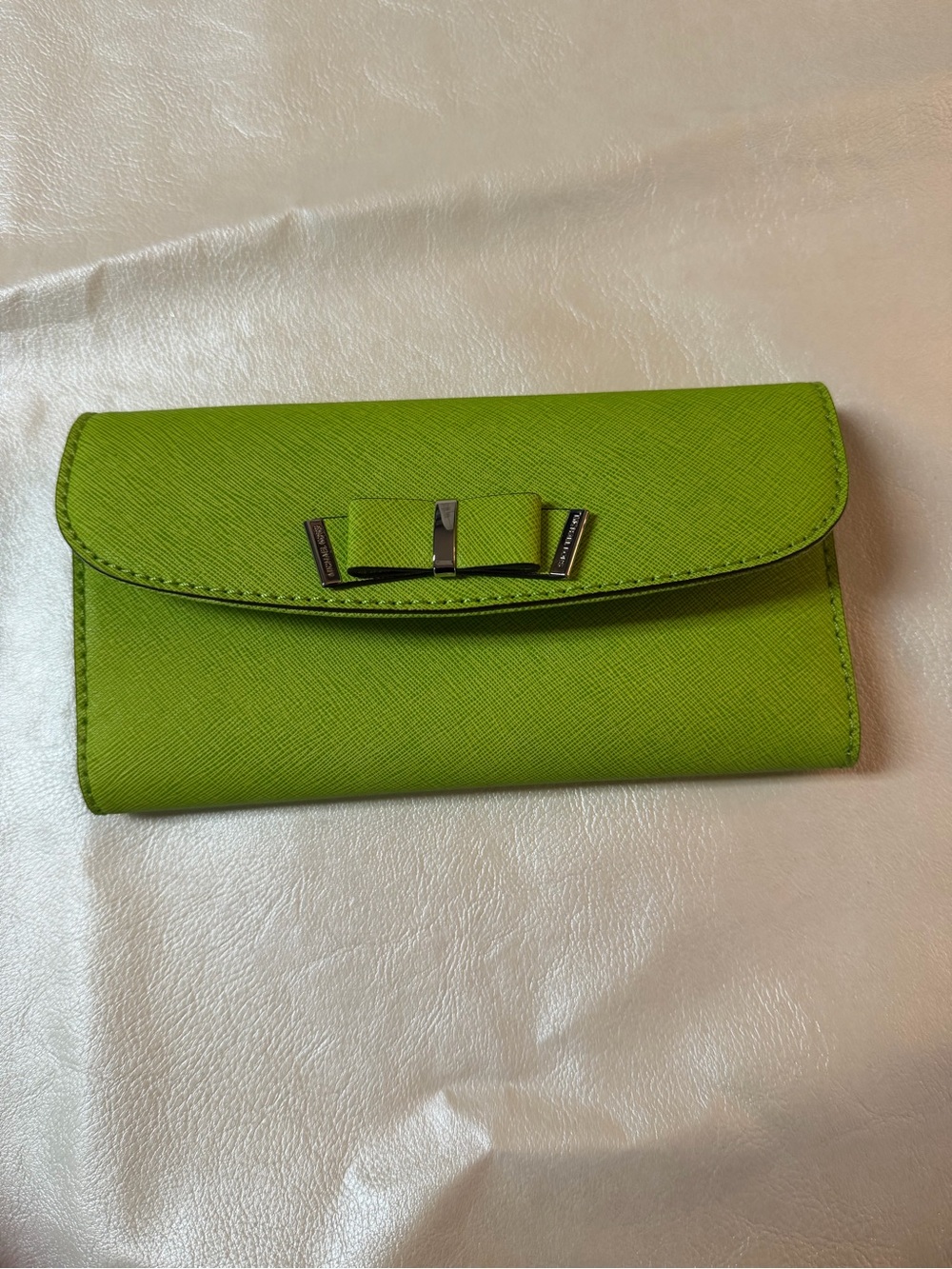 Michael Kors Lime Green Bow-Accent Continental Wallet